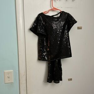 girls size 6-7 h&m sparkly top and pants